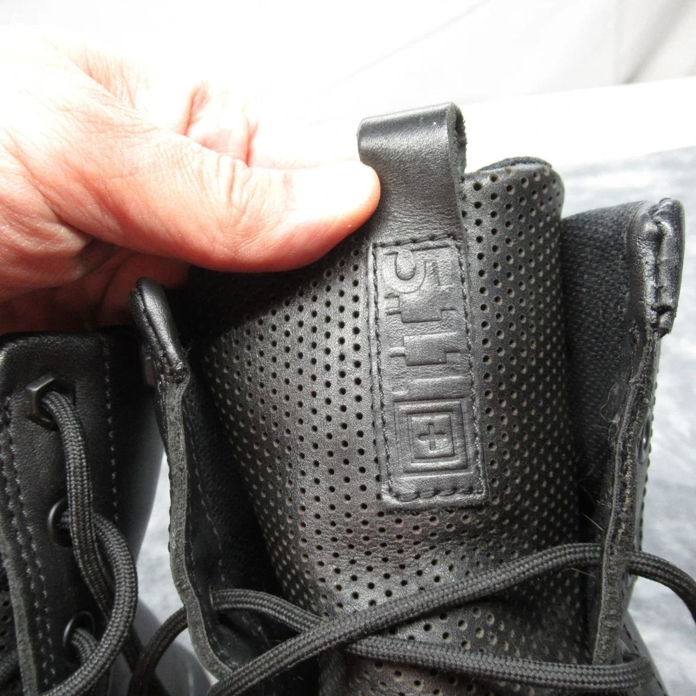 5.11 Tactical Work Boots Mens 12 Black Series‎ A/T 8 HD Leather Lace-Up Outdoor
